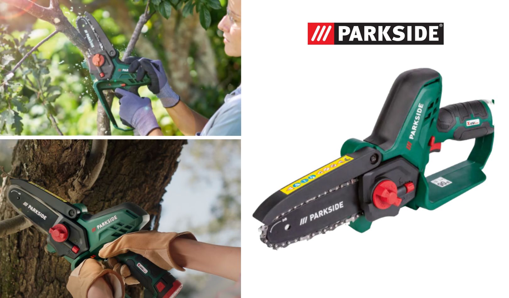 Parkside : Mini-tronçonneuse à bois 12V de Lidl disponible